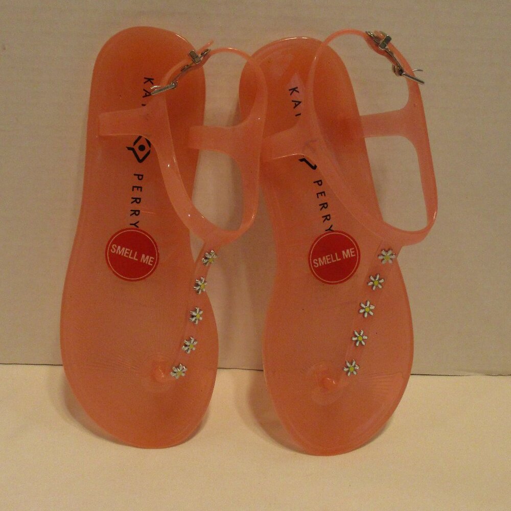 Katy Perry Sandals Woman Size 6 Peach Beach Pool Travel Vacation Sandals